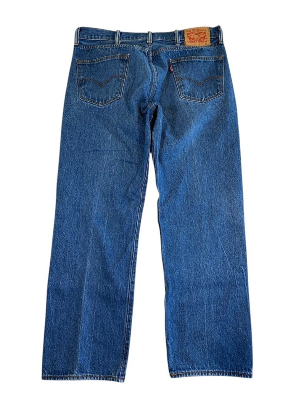 Vintage LEVIS 501 Button Fly Denim Blue Jeans 38 32